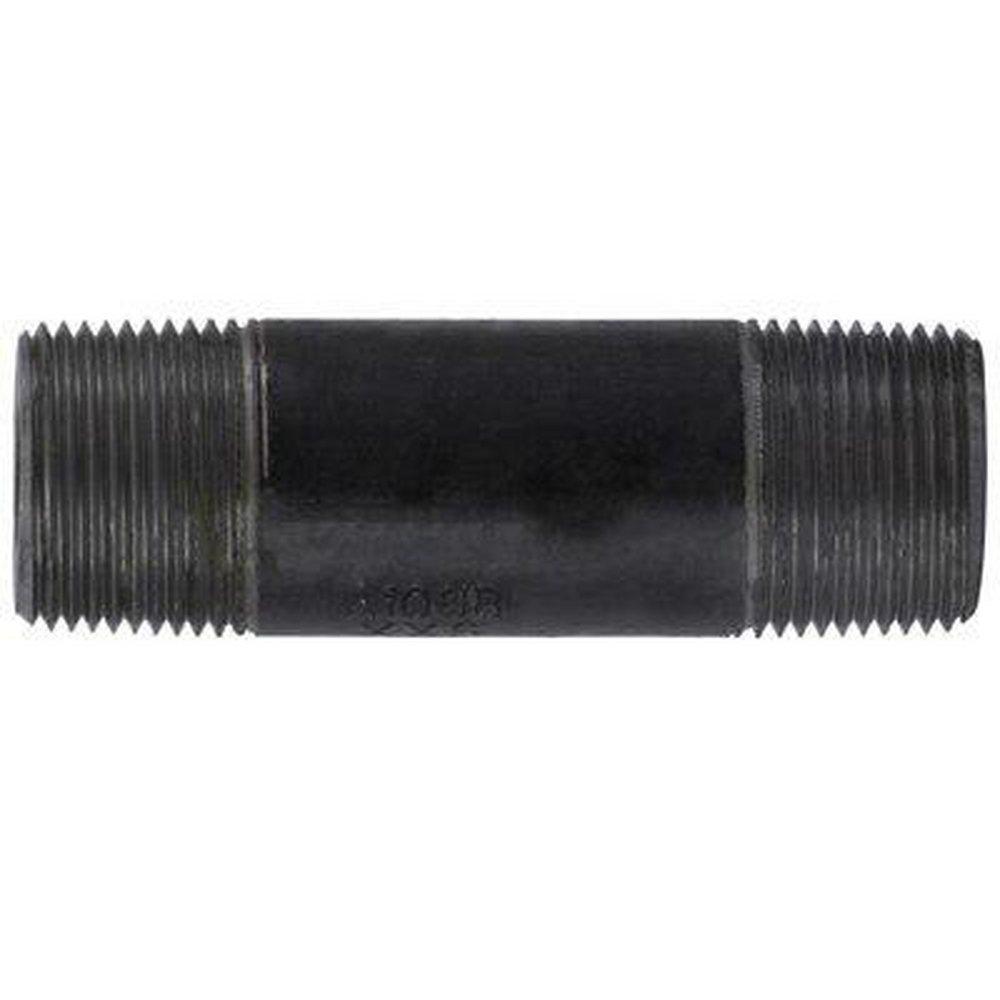 Sch. 160 A106B PxT Nipple Plain x Threaded (TOE) Black Seamless Carbon Steel 