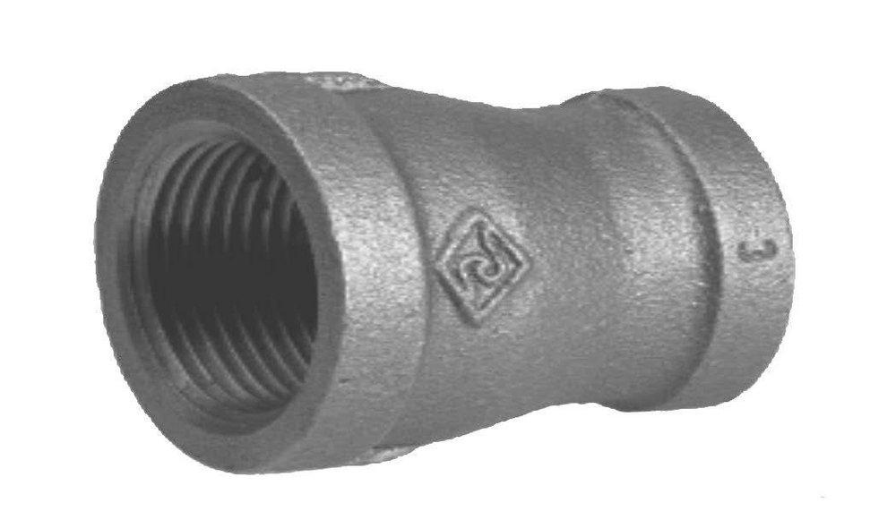 1-1/2 X 3/8 Galvanized Malleable Iron 150# Reducer Coupling 