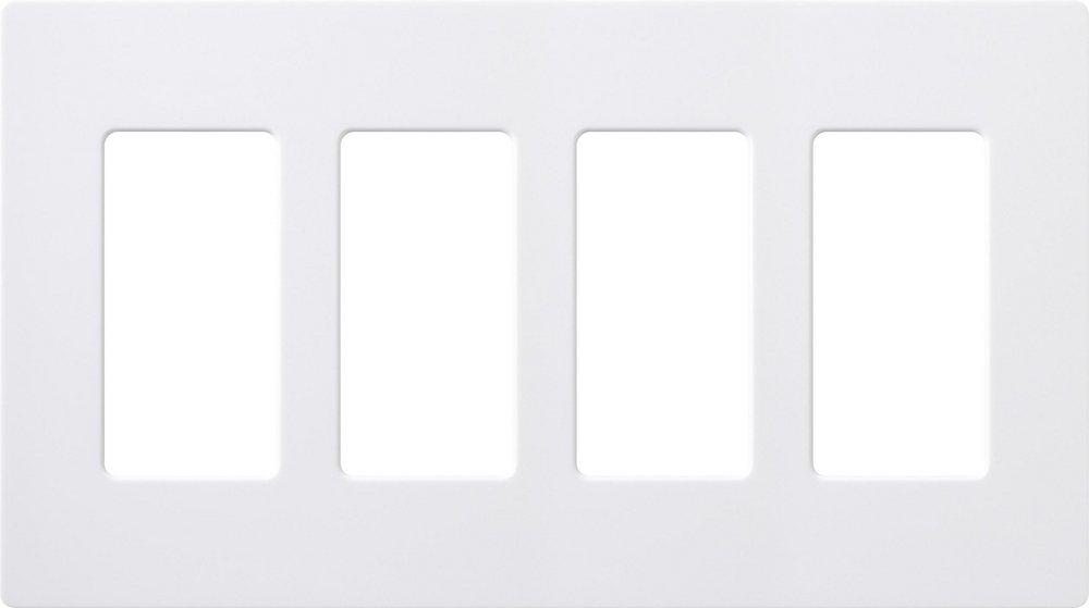 Lutron Electronics White 4-Pole Wall Plate 