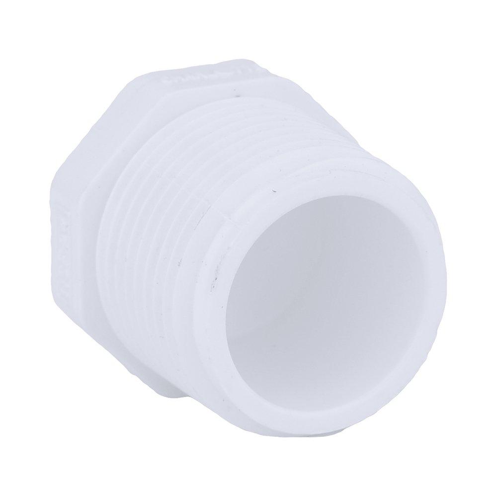White PVC Schedule 40 MPT Plug 