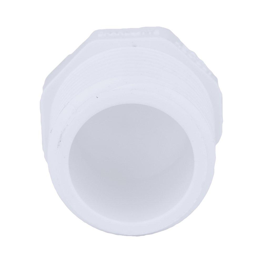 White PVC Schedule 40 MPT Plug 