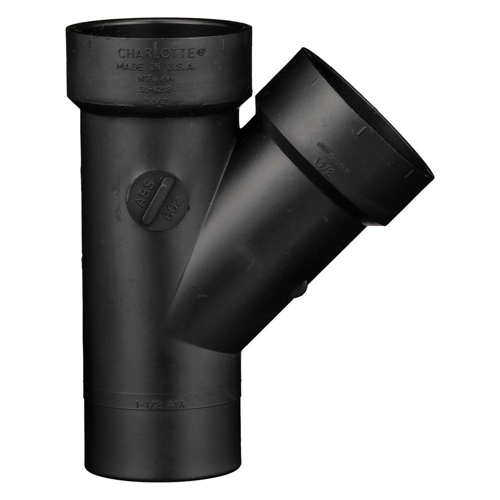 Black ABS DWV Street Wye 