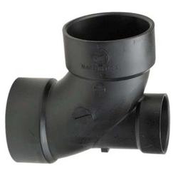 4 x 4 x 2 in. ABS DWV 90&deg; Elbow With Low Heel Inlet