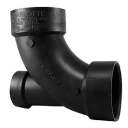 3 x 3 x 3 in. ABS DWV Long Turn 90&deg; Elbow With Low Heel Inlet
