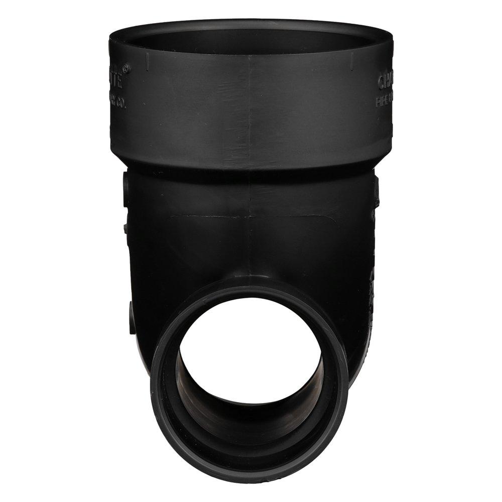 Black ABS DWV 90&deg; Street Elbow with Low Heel Inlet 