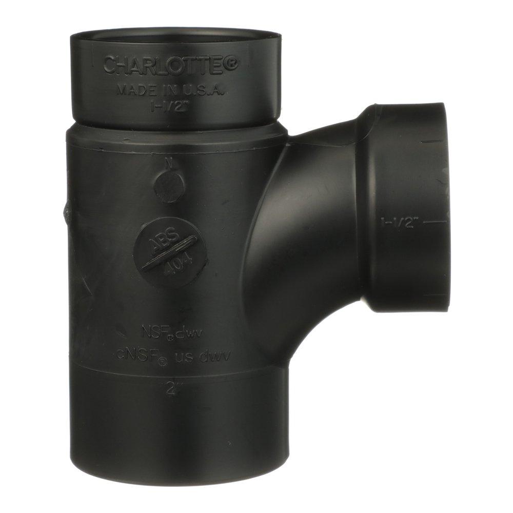 Black ABS DWV Street Sanitary Tee 