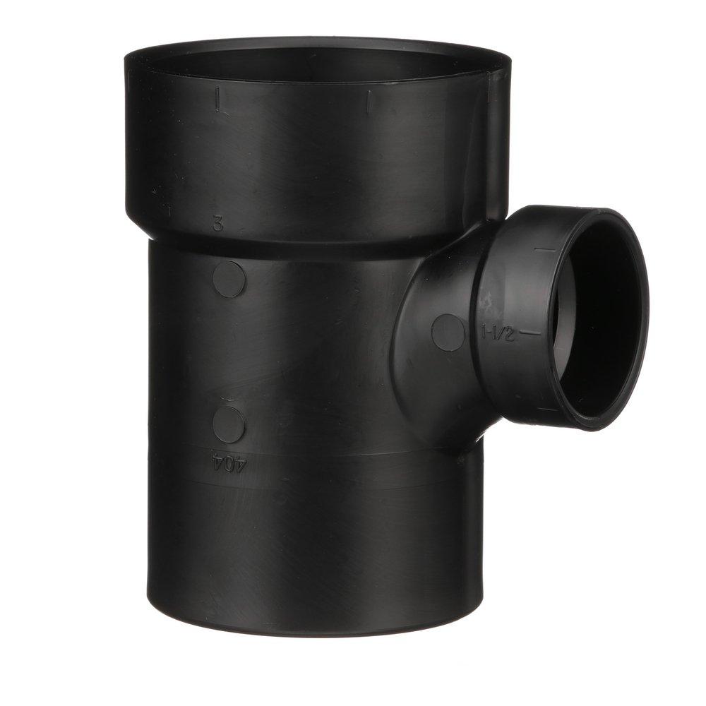 Black ABS DWV Street Sanitary Tee 