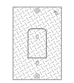 20-1/4 x 33-1/4 in. Steel Water Meter Box with Checker Plate Lid