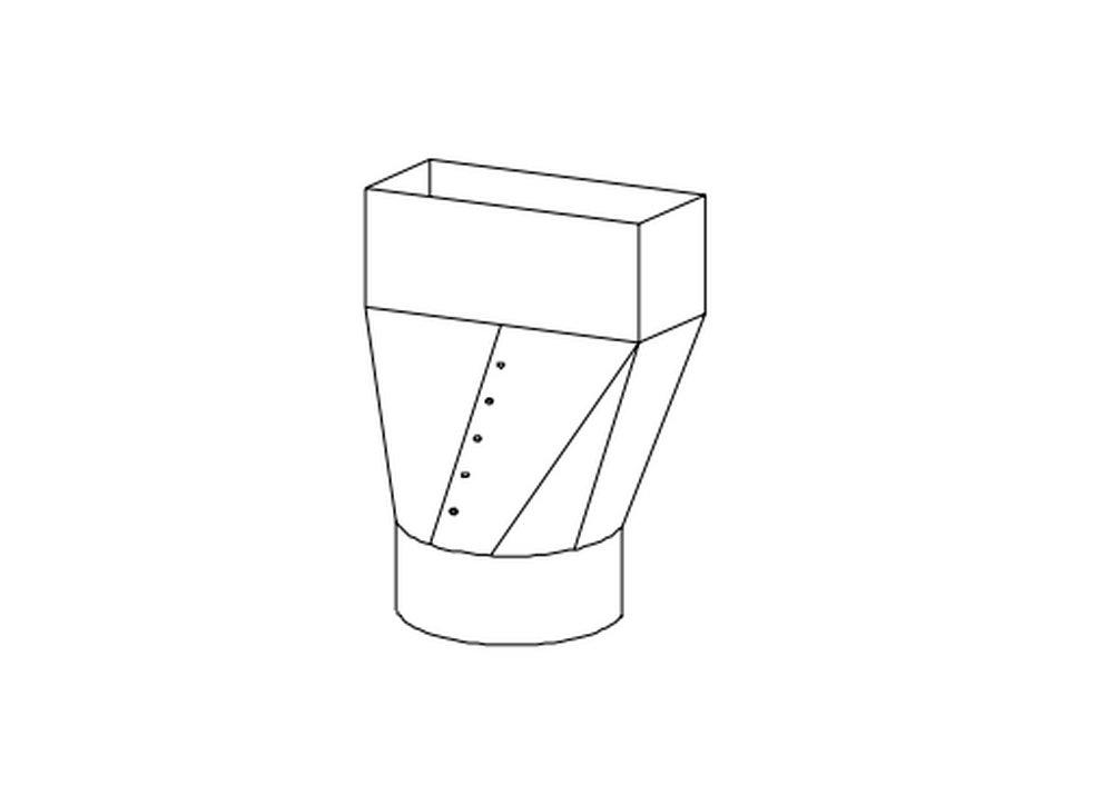 Air Duct Products 10 x 6 in. Straight Boot Galvanized Steel 30 ga 