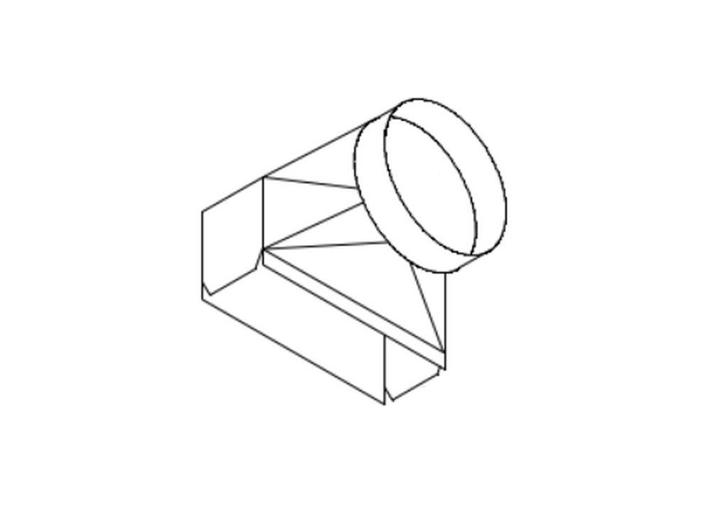 Air Duct Products 12 x 7 in. Straight Boot Galvanized Steel 30 ga 