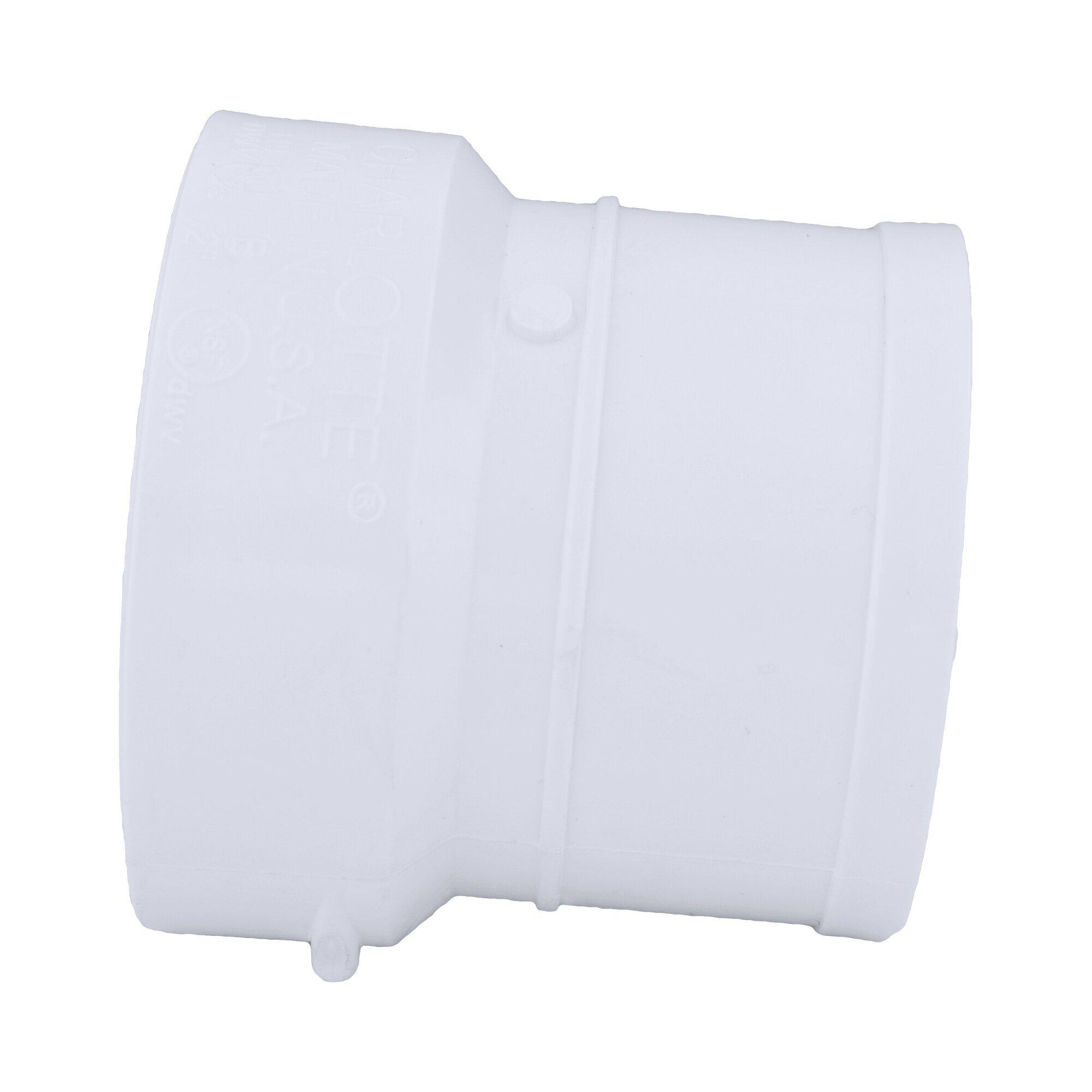 White Spigot x Hub PVC DWV Sewer Adapter 