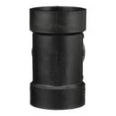 Black ABS DWV Flush Cleanout Tee With Plug 