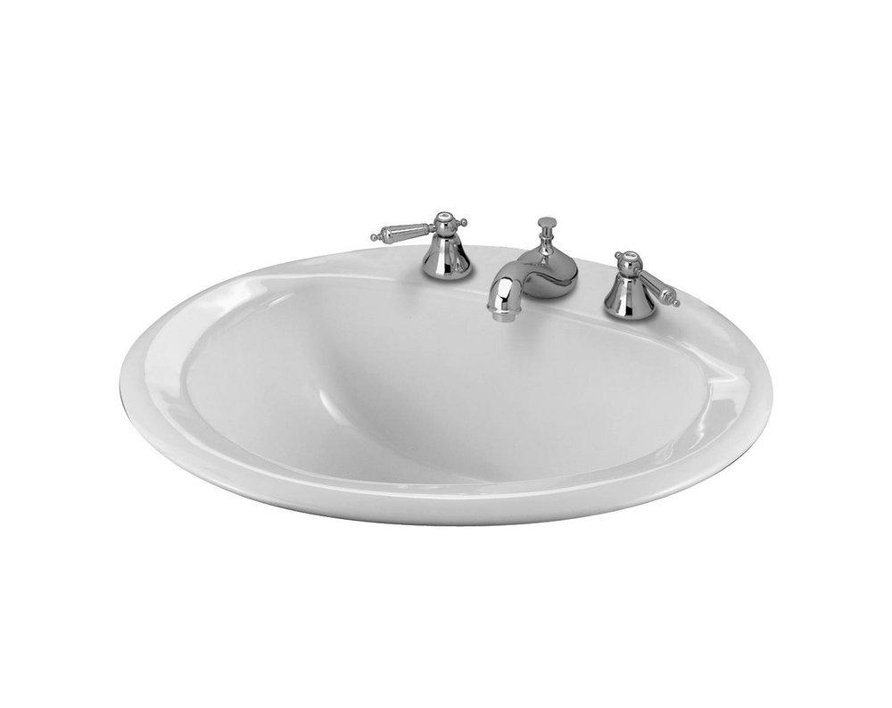19 X 16 OVAL 4 Self-Rimming Lavatory Millbrook White 
