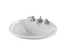 19 X 16 OVAL 4 Self-Rimming Lavatory Millbrook White 