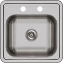 Kingsford Stainless Steel 15 X 15 2 Hole Stainless Steel Bar SINK With Faucet & ST 
