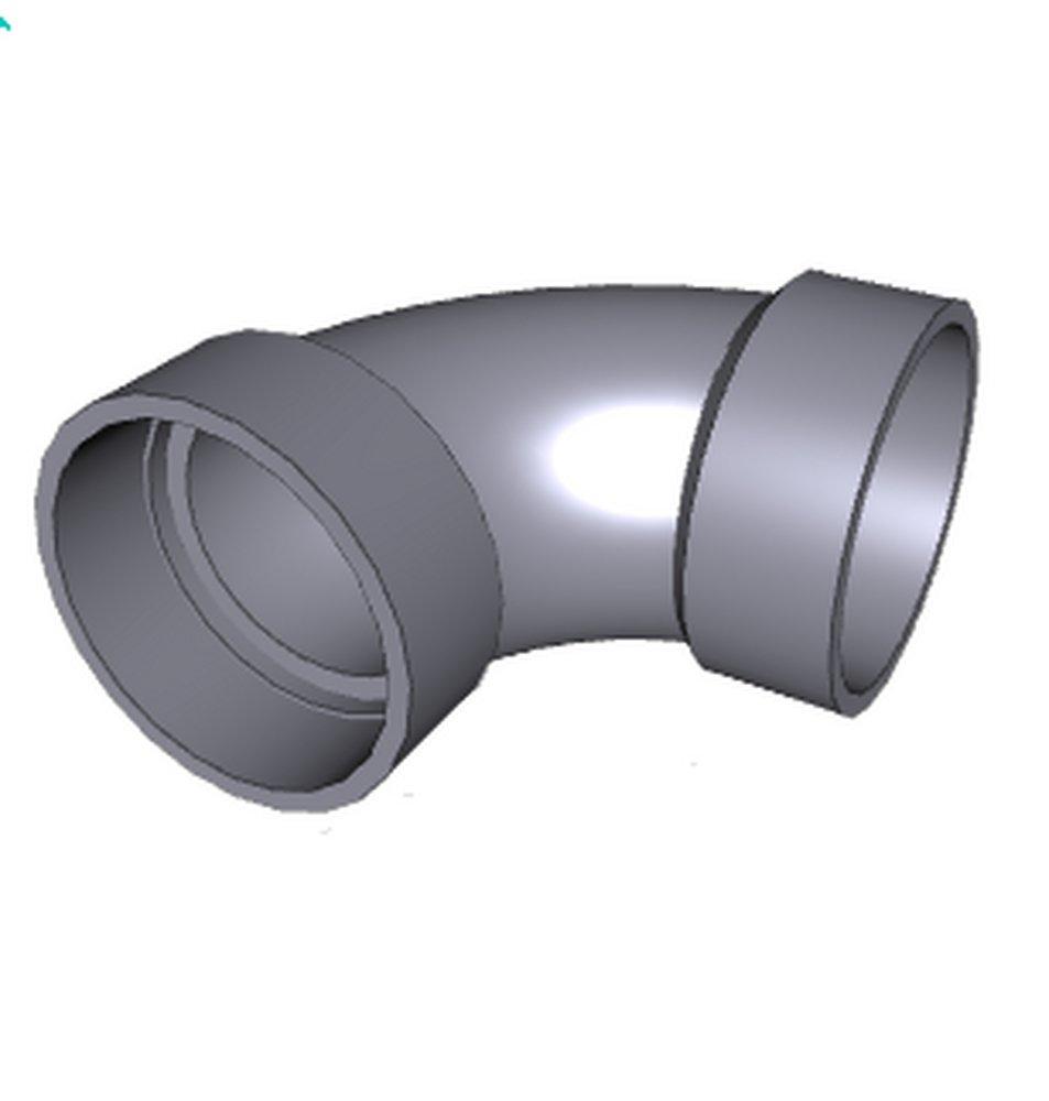 Georg Fischer Corporation Socket Reducing Resin, HDPE and Polypropylene Closet Short Sweep 1/4 Degree Bend 