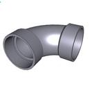 Georg Fischer Corporation Socket Reducing Resin, HDPE and Polypropylene Closet Short Sweep 1/4 Degree Bend 