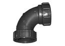 4 in. Spigot Short Sweep Straight Plastic 90 Degree Elbow with 1/4 Degree Bend