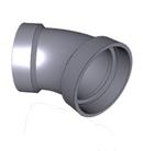 Georg Fischer Corporation Spigot x Socket Straight Plastic Closet 1/8 Degree Bend 