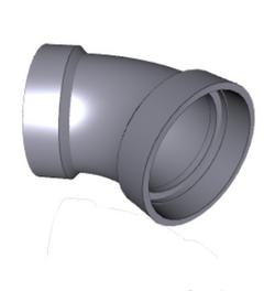 2 in. Spigot x Socket Straight Plastic Closet 1/8 Degree Bend