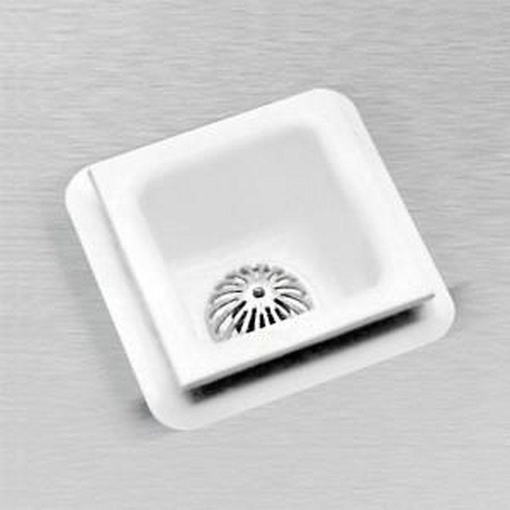 Commercial Enameling White 12 x 12 x 6 in. No-Hub Floor Sink with Seepage Flange in White 