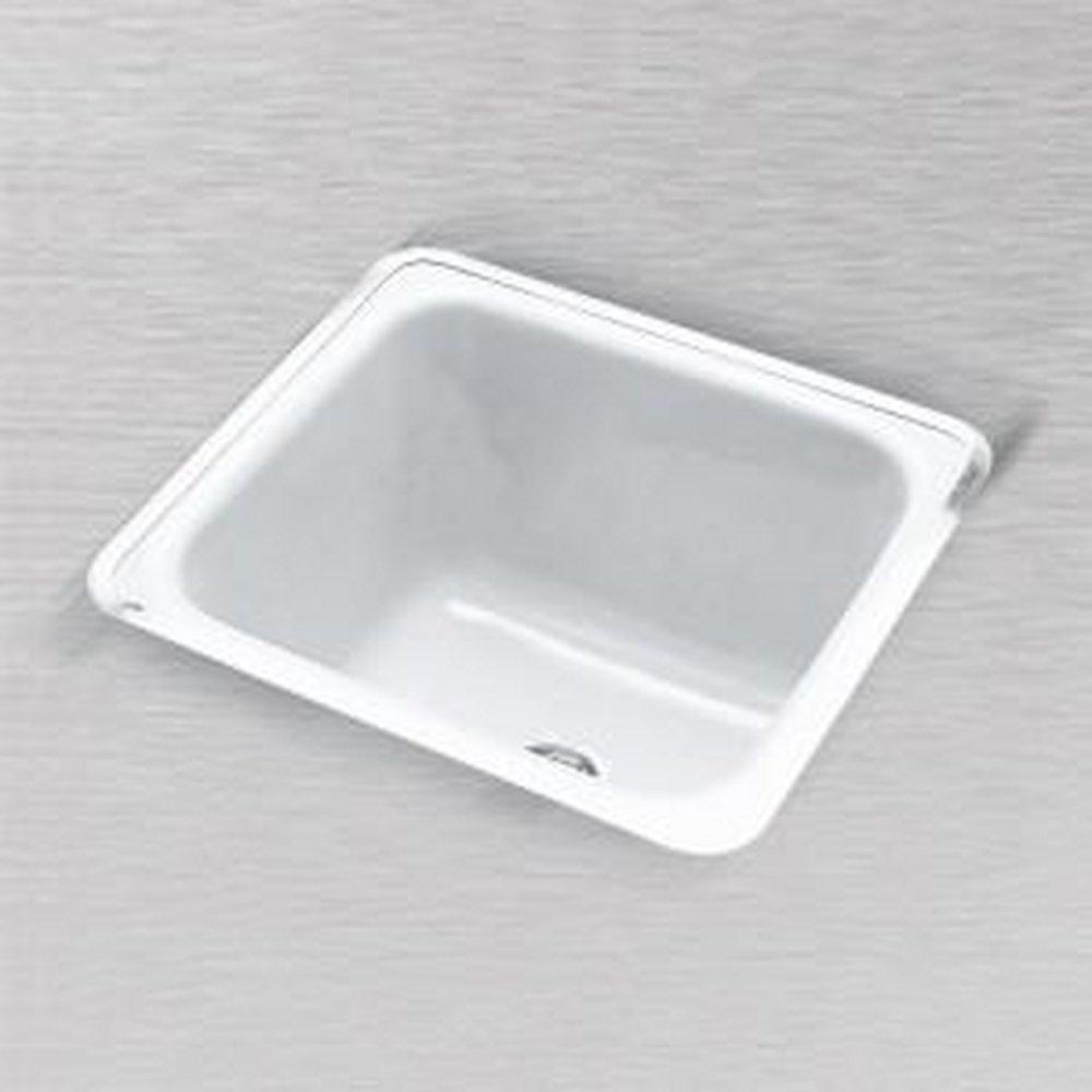 Commercial Enameling White 20 x 16 in. Tile-in and Wall Mount Laundry Sink 