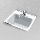 Commercial Enameling White 21 x 20 in. Tile-in and Wall Mount Laundry Sink 