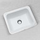 CECO White 24 x 18 in. Tile-in and Undermount Cast Iron Bar Sink 