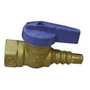 1/2 x 1/8 in. Forged Brass FIPT x MIPT Lever Handle Gas Ball Valve