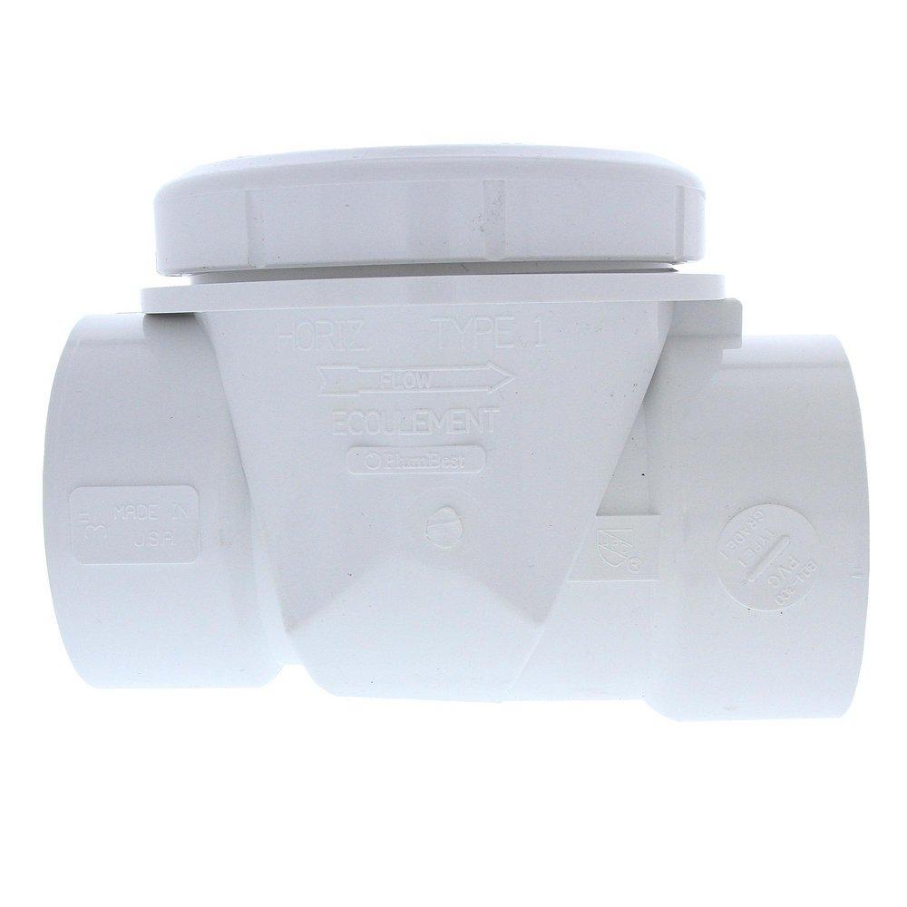 Jones Stephens White PVC Socket Backwater Valve 