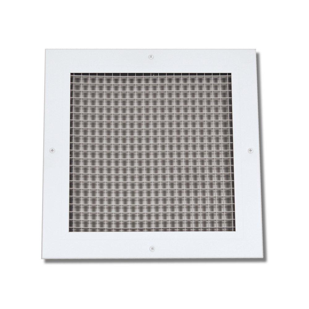 Shoemaker Manufacturing Driftwood Tan 12 x 12 in. Return Grille in Driftwood Tan and in Soft White Aluminum 