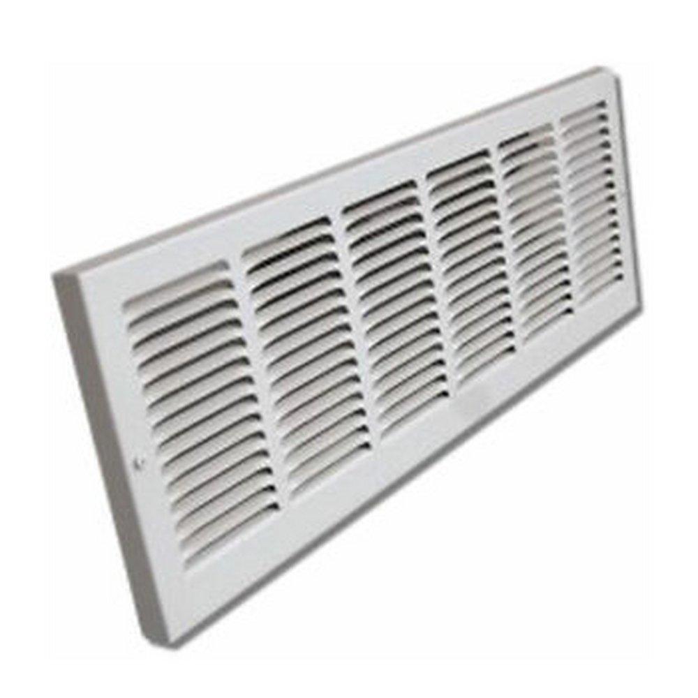 Shoemaker Manufacturing Soft White 6 in. Baseboard Return Air Grill 