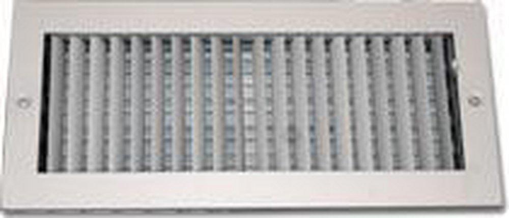Shoemaker Manufacturing Soft White 10 in. Steel Adjustable Sidewall Register in Soft White 