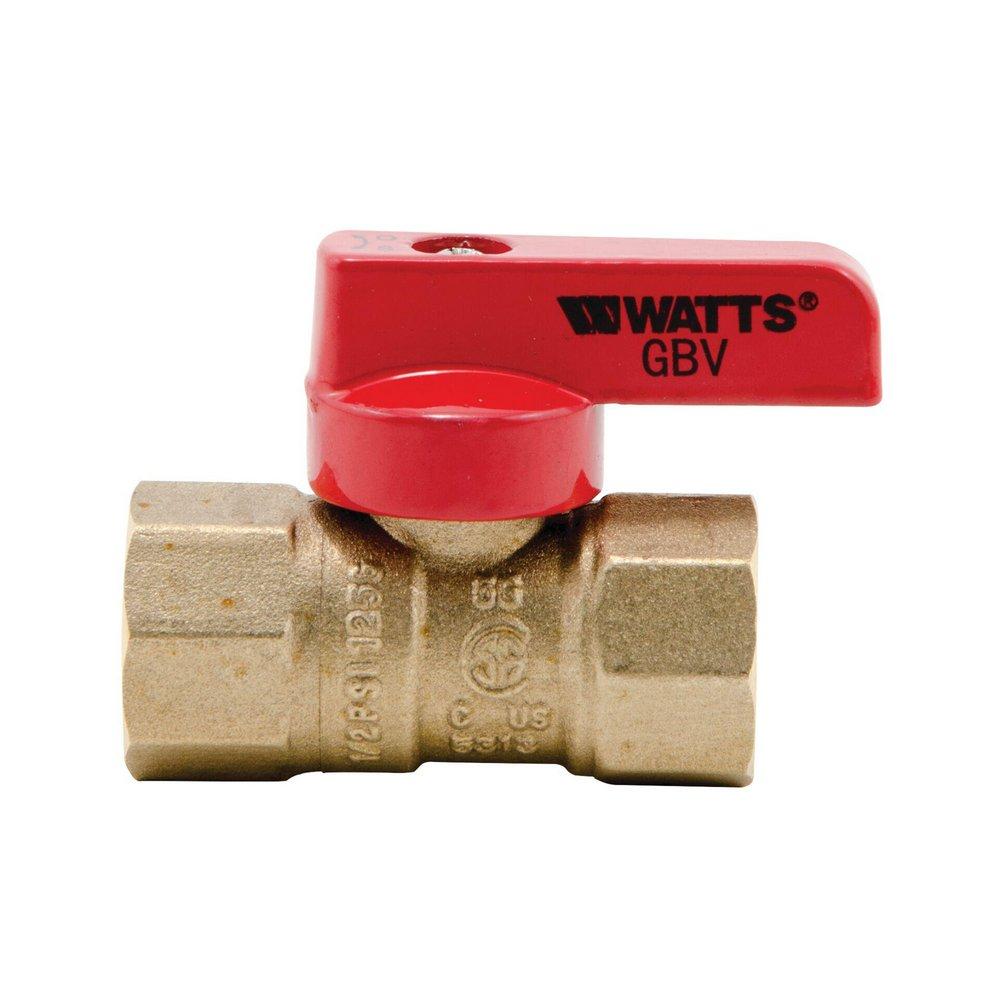 Watts Brass Brass FNPT T-Handle Gas Ball Valve 