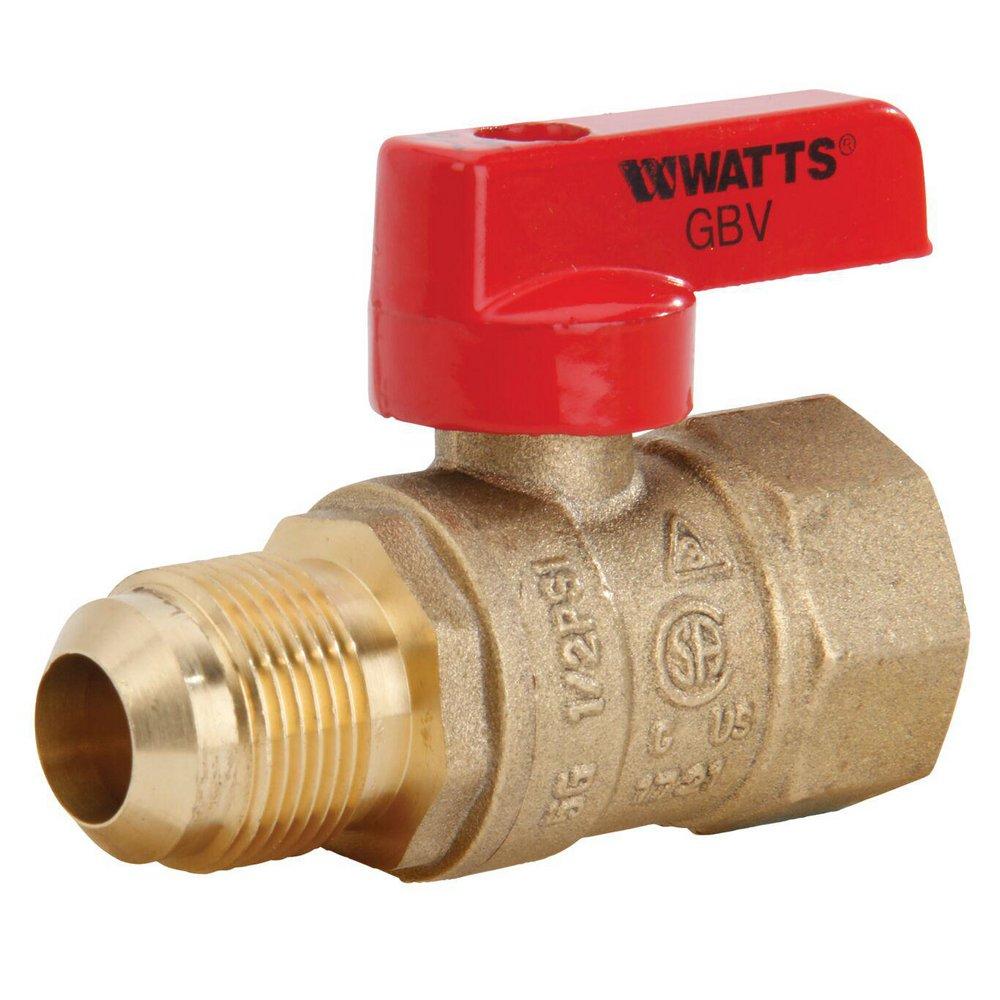 Watts Brass Brass Female Threaded x Flare T-Handle Gas Ball Valve 