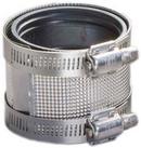 15 in. No Hub Domestic 301 Stainless Steel Coupling with Neoprene Gasket