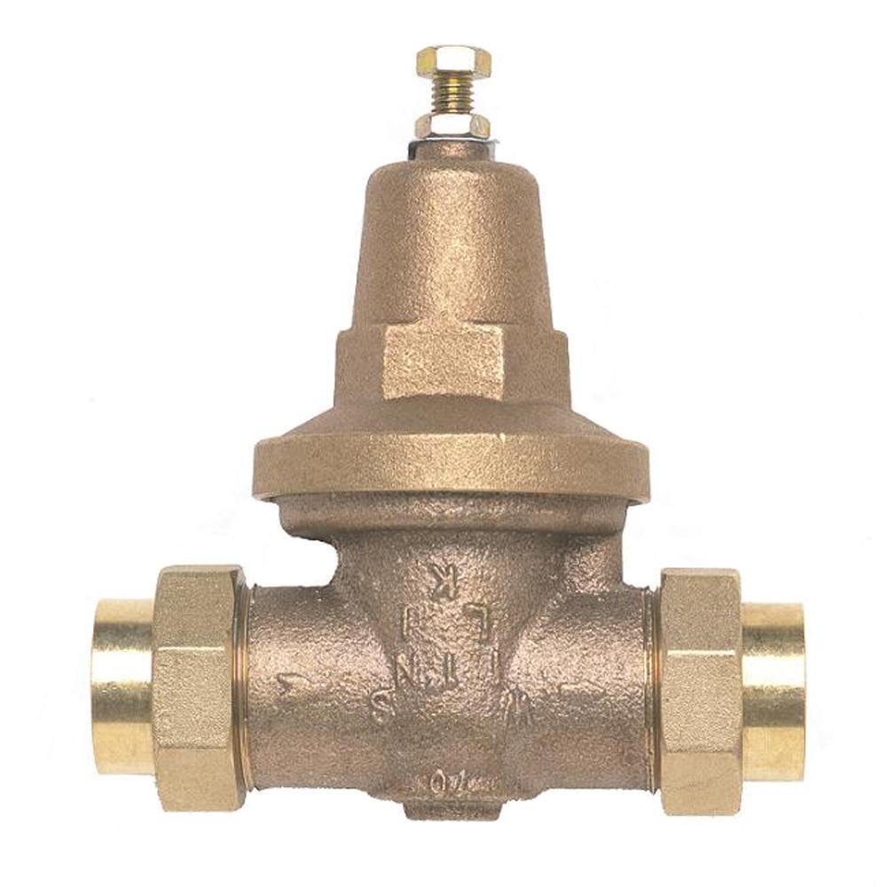 Zurn Wilkins 300 psi CPVC and Cast Bronze Double Union FNPT Pressure Reducing Valve 