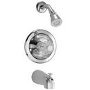 Single-Handle Acrylic Tub and Shower Faucet in Polished Chrome