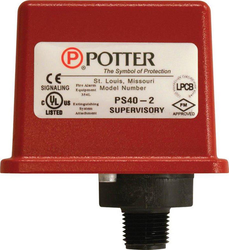 Potter Electric Red 4-11/50 in. MNPT Steel Supervisory Switch 