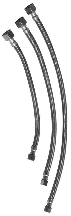 3/8 x 1/2 x 16 in. Sink Connector in Stainless Steel