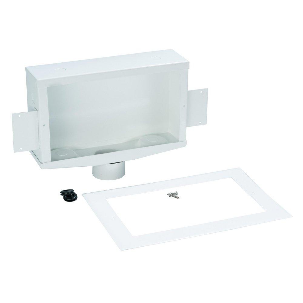 Guy Gray&trade; White 14 in. Cold Rolled Steel Washing Machine Box 