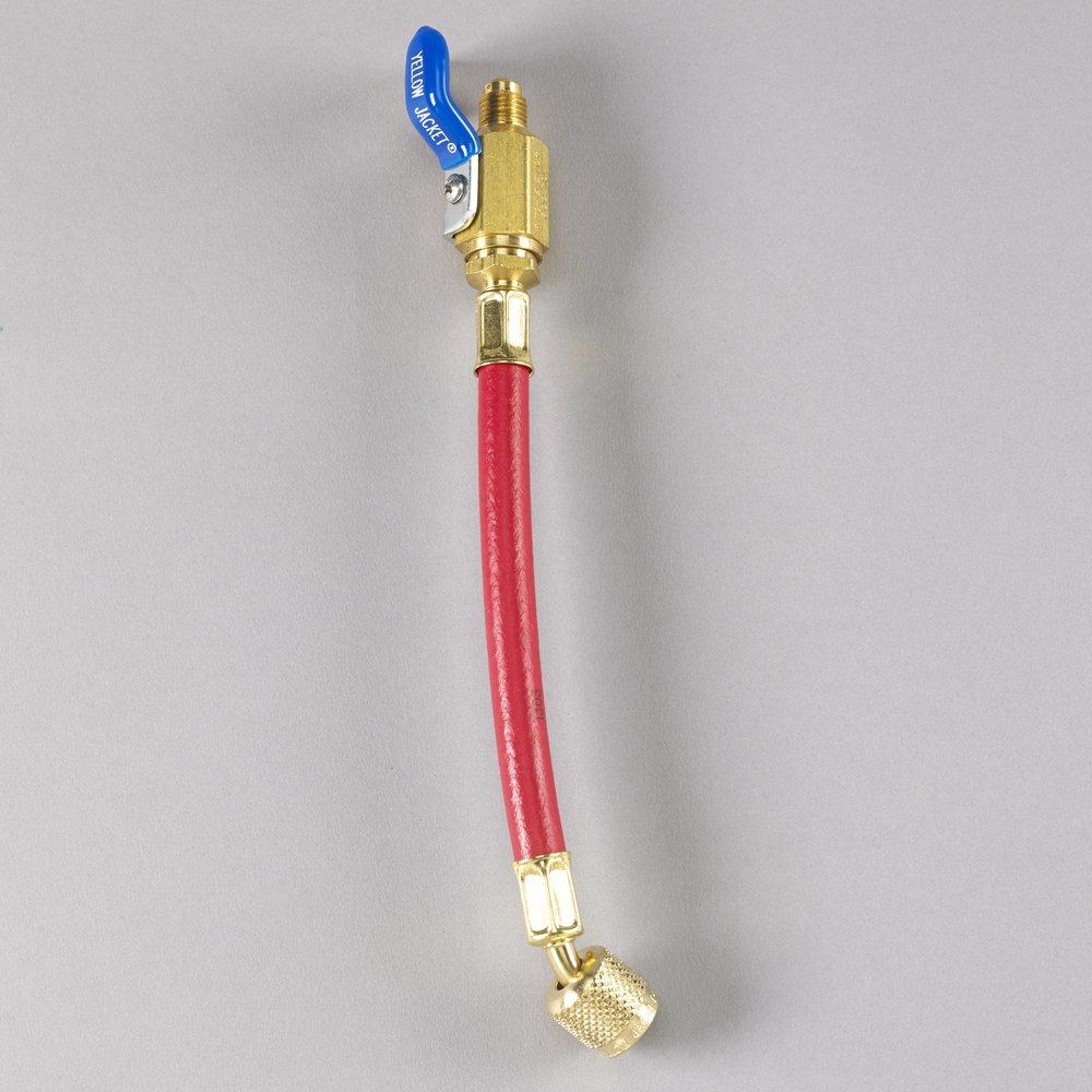 YELLOW JACKET&reg; Red 1/4 in. Flexible Flow Adapter in Blue, Red and Yellow 