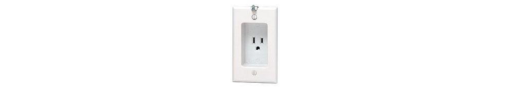 LEVITON White 15 Amp 125 V Clock Hanger Receptacle 