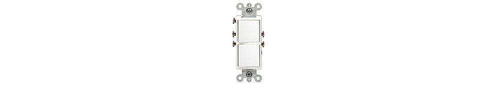 LEVITON White Combination Switch 