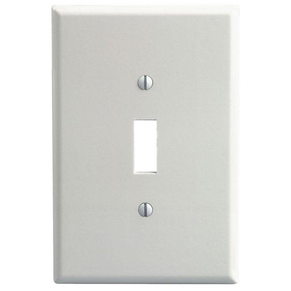 LEVITON White 1 Gang Thermoset Plastic Wall Plate 
