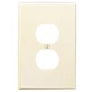 LEVITON Ivory 1-Gang Duplex Receptacle Wall Plate 