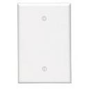 1-Gang Oversized Hard Plastic Blank Plate in Ivory