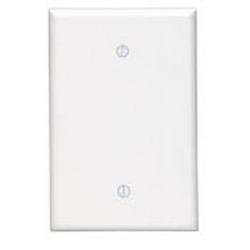 1-Gang Oversized Hard Plastic Blank Plate in Ivory