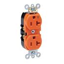 LEVITON Orange 20A 125V Duplex Straight Blade Receptacle 