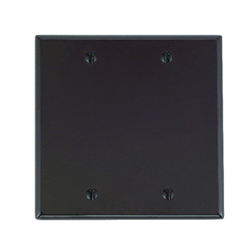 LEVITON Brown 2-Gang Standard Size Blank Wall Plate 